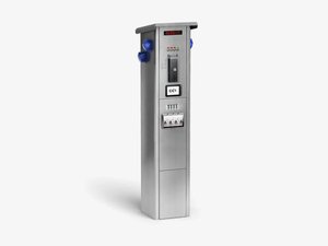 EMS-ENERGY 4er Master Säule mit elektronischem Münzprüfer und bargeldlosem Zahlterminal